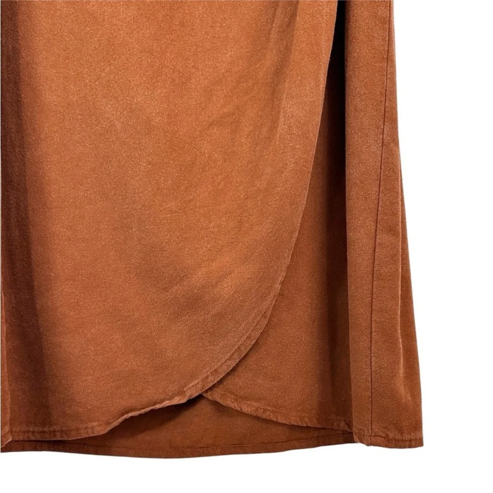 Na Nin raw silk, Tan Maxi Wrap Skirt - Picture 6 of 12